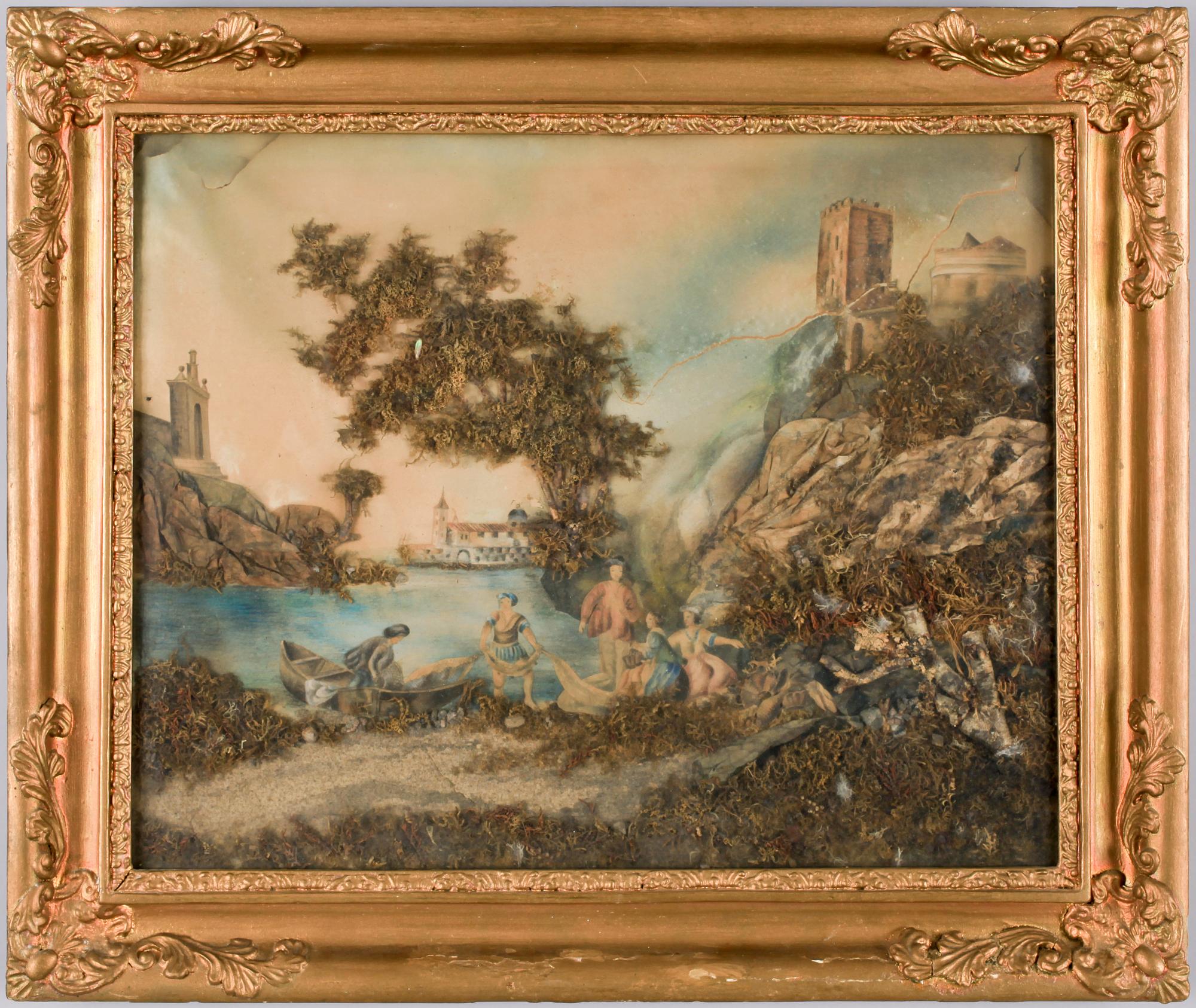DIORAMABILD, blandteknik, 1800-tal.