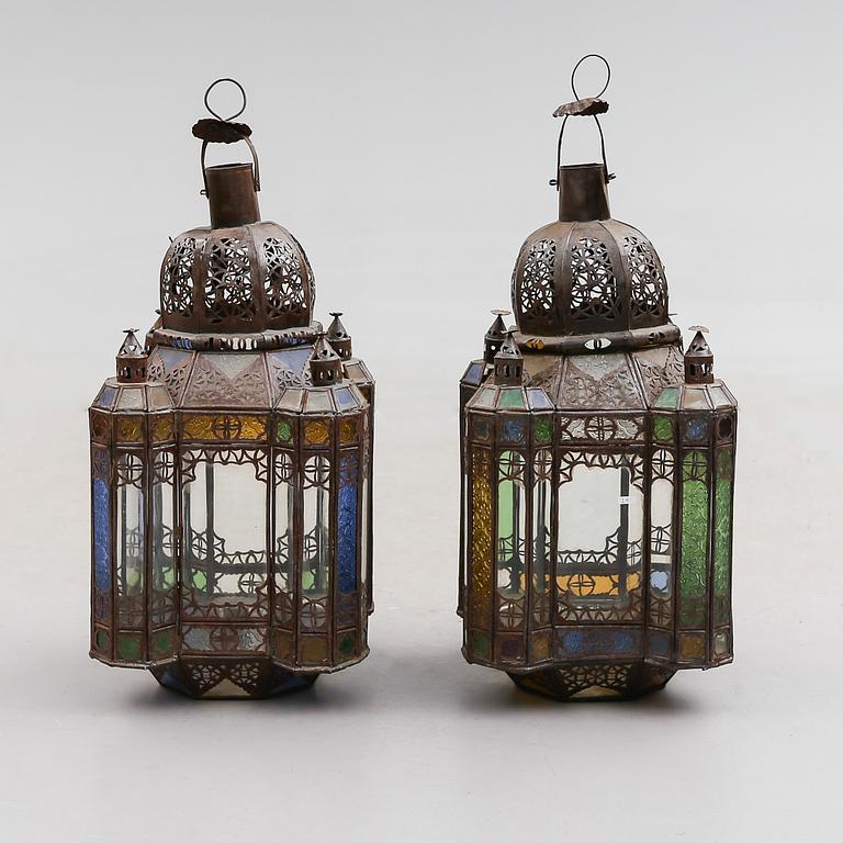 LYKTOR, 1 par, plåt, Marocko, 1900-tal.