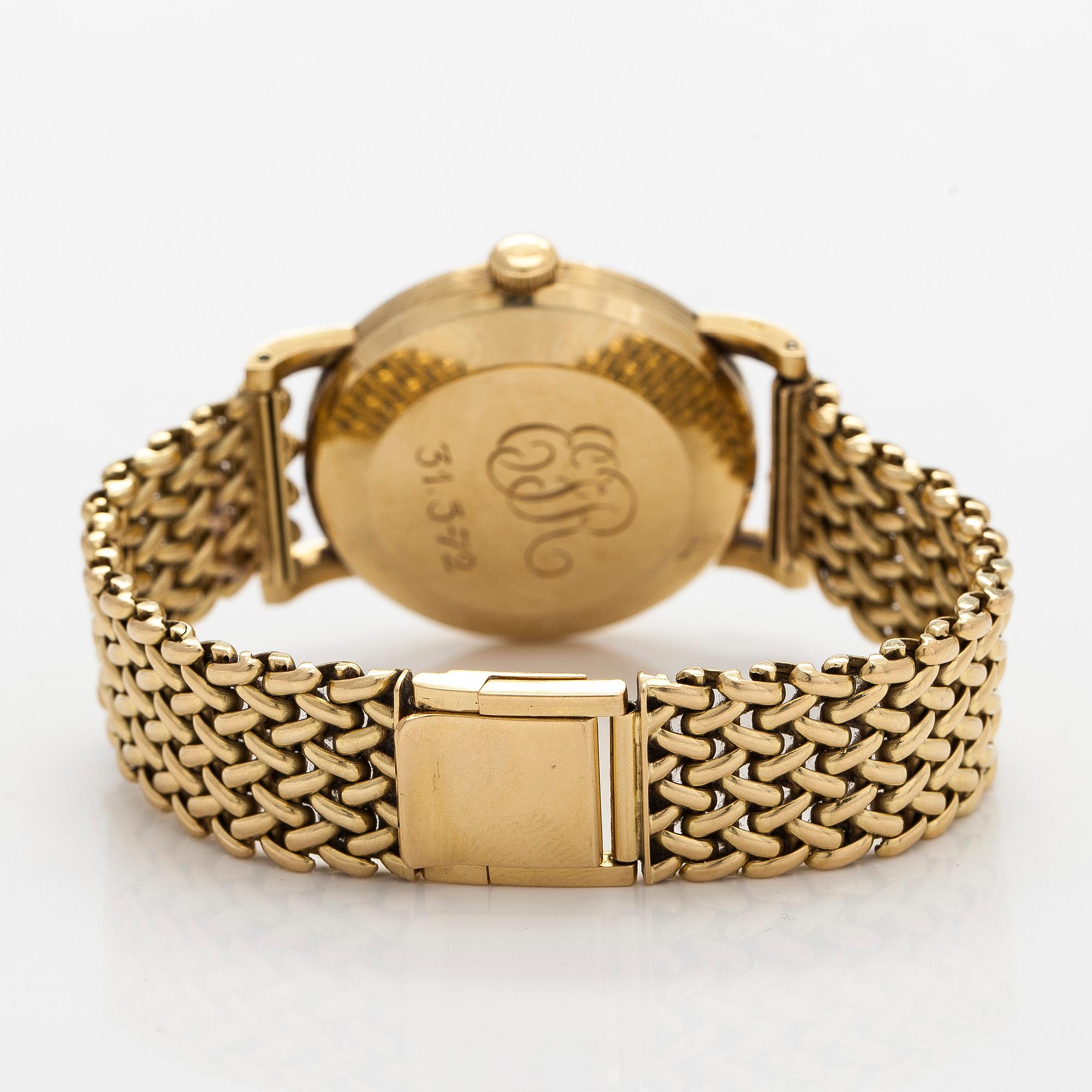 IWC, wristwatch, 34 mm, 18K gold.