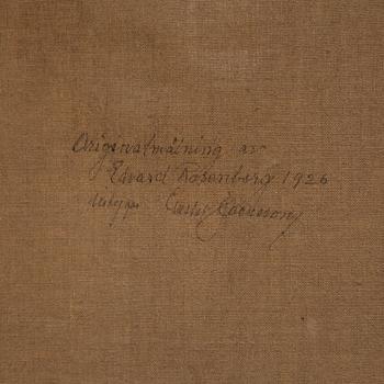 Edvard Rosenberg, olja på duk, signerad och daterad 1926.