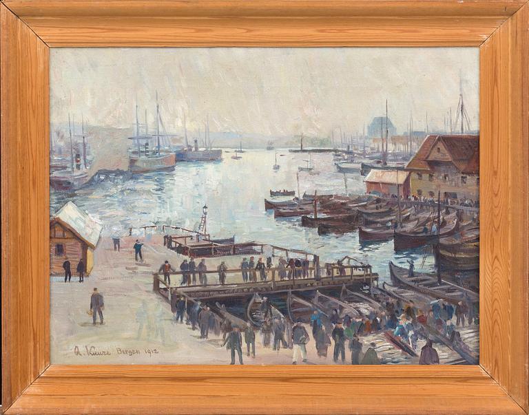 ALBERT KUNZE, olja på duk, signerad  och daterad 1912.