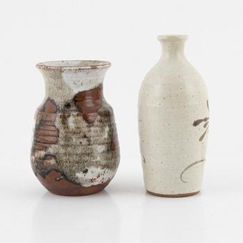 A set of two Japanese vases and a cabaret, 20th Century.