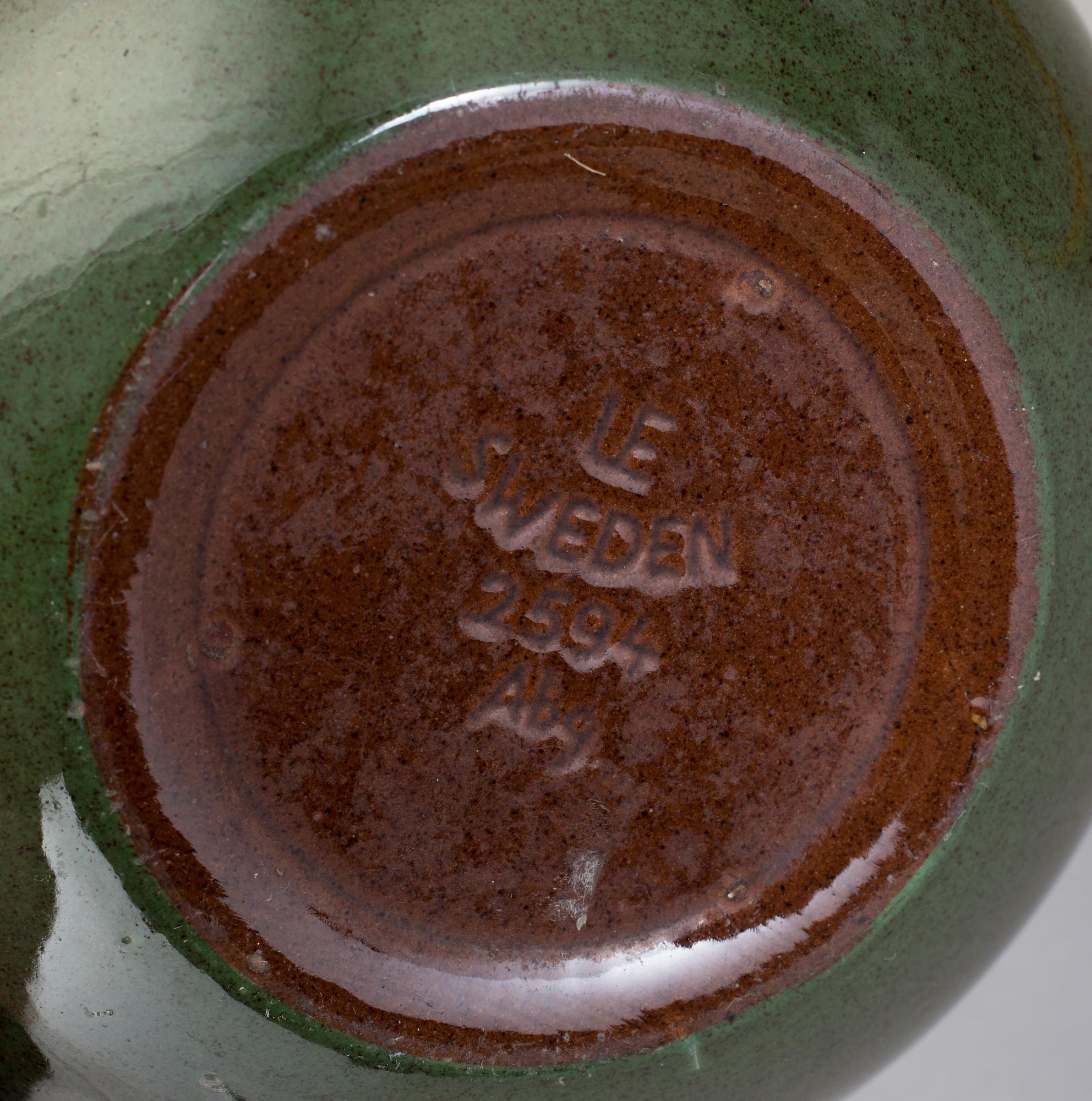 PARTI, lergods och stengods. Upsala-Ekeby och Rörstrand, 8 delar, 1930-50-tal.