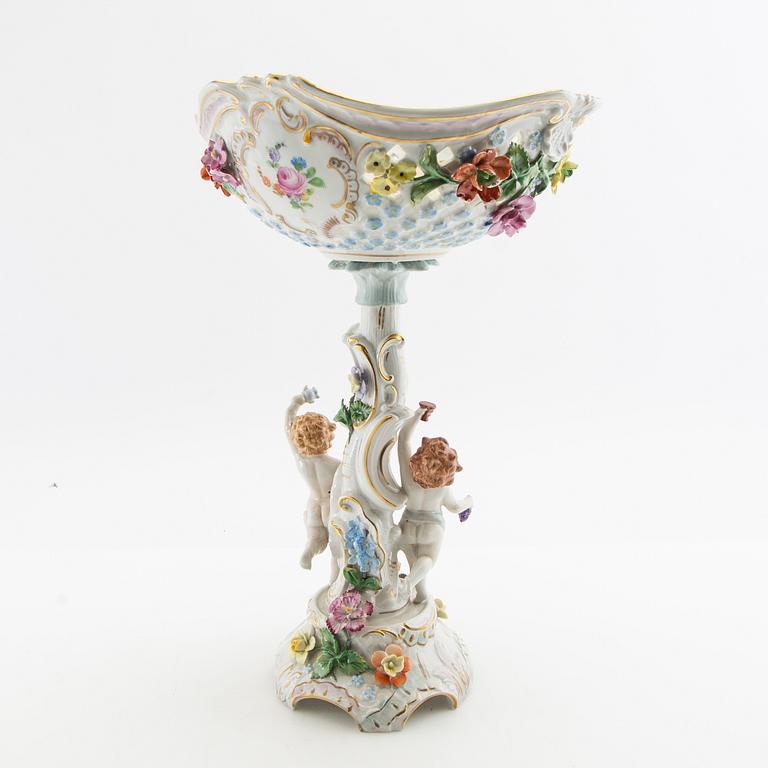 Two  bowls Rococo style Dresden Germany porcelain mid-20th century.