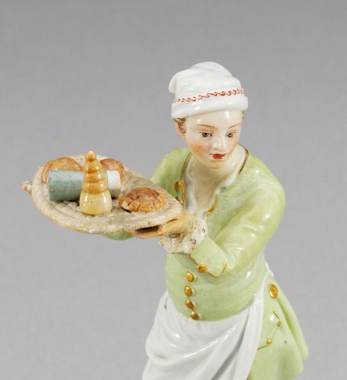 FIGURIN, porslin. Meissen, 1800-tal.