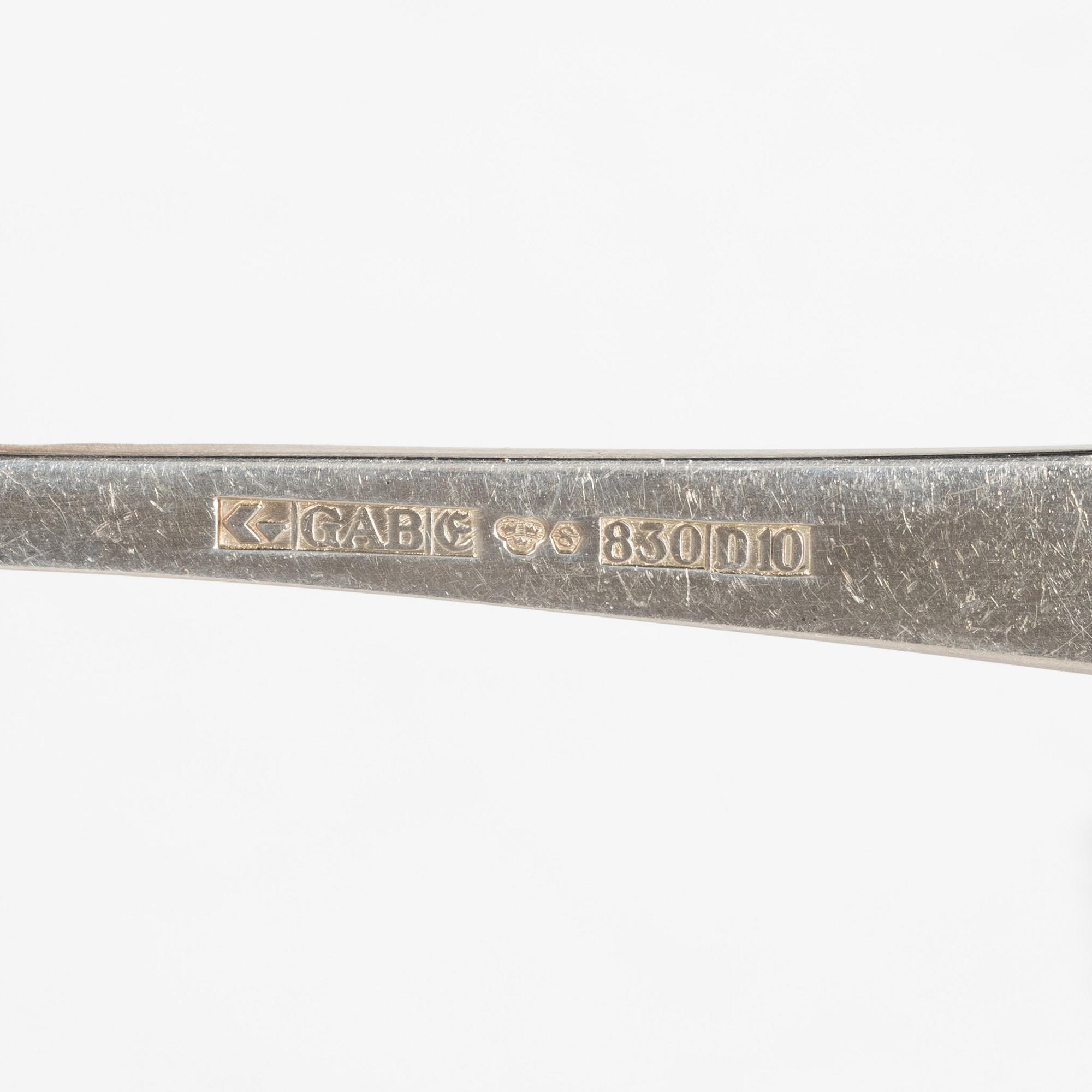 Jacob Ängman, bestickservis, 61 delar, silver, "Rosenholm", GAB, Eskilstuna, 1975-80.