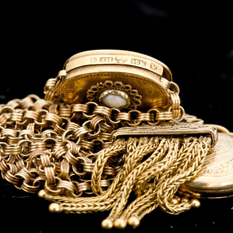 HALSSMYCKE, 18k guld, 1878.