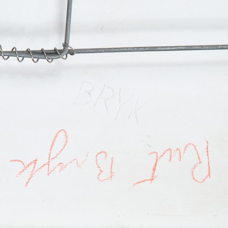 Rut Bryk, a stoneware wall relief signed a tergo BRYK.