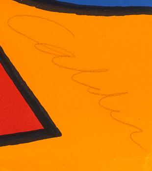 ALEXANDER CALDER, a signed and numbered colour lithograph.