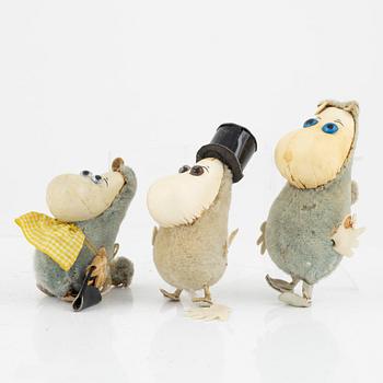 Three moomin characters, Finland, 1950's/60's.