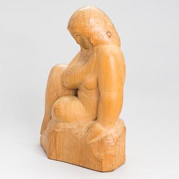 GUNNAR UOTILA, träskulptur, signerad och daterad-75.