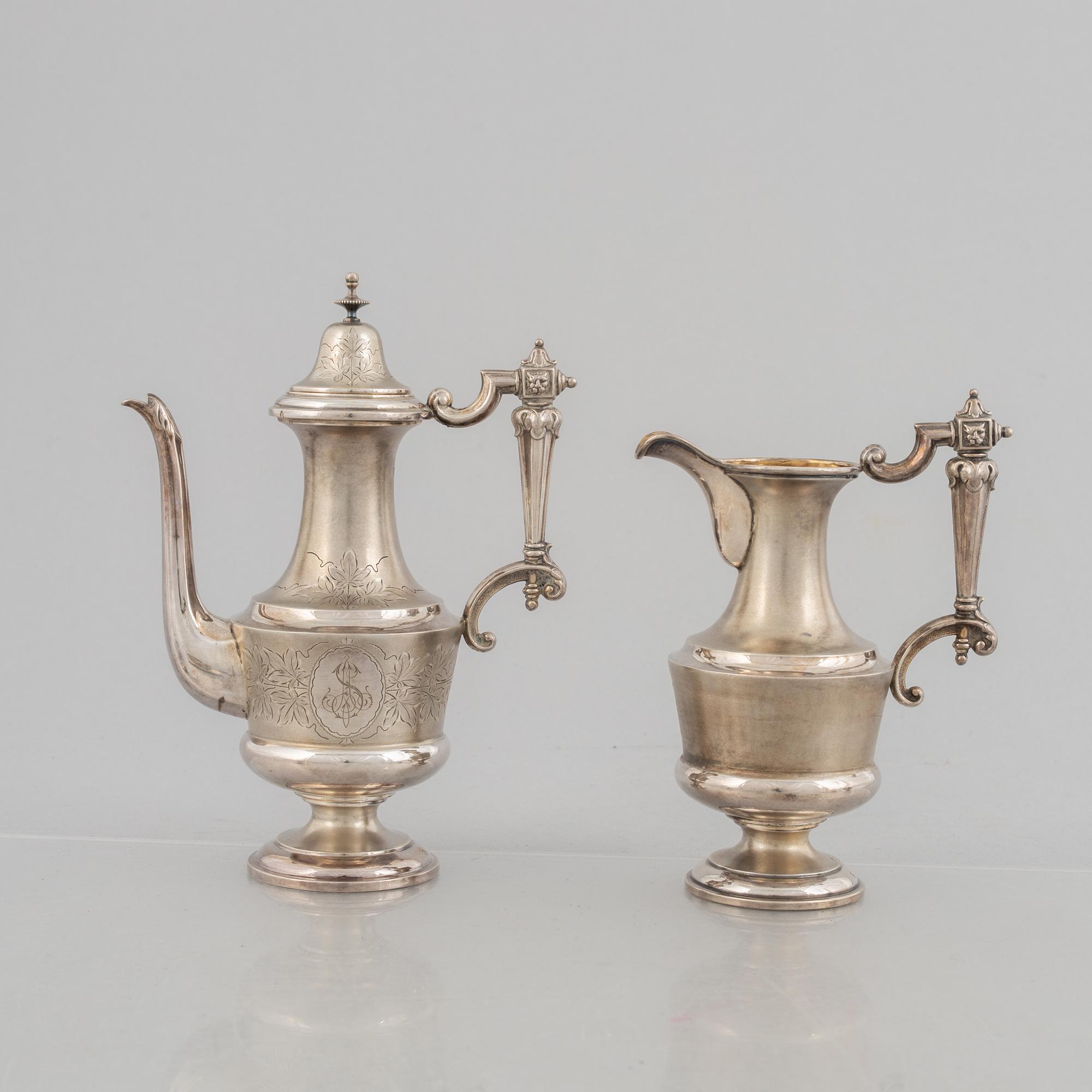An Austro-Hungarian silver coffee service, Vienna 1867-1922 (5 pieces).