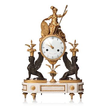 85. A Louis XVI 18th century mantel clock.