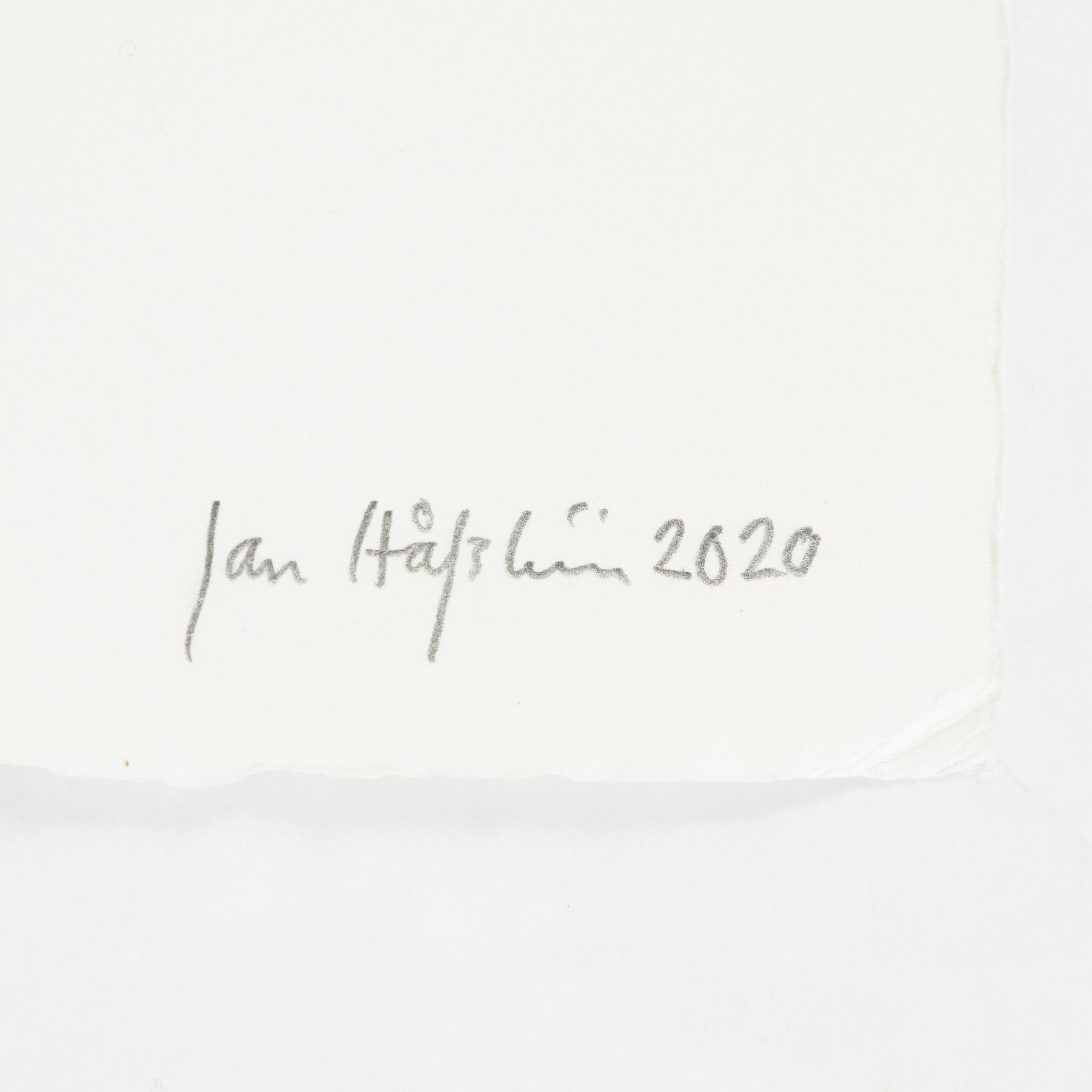 Jan Håfström, etching in colours, 2020, signed 3/50.