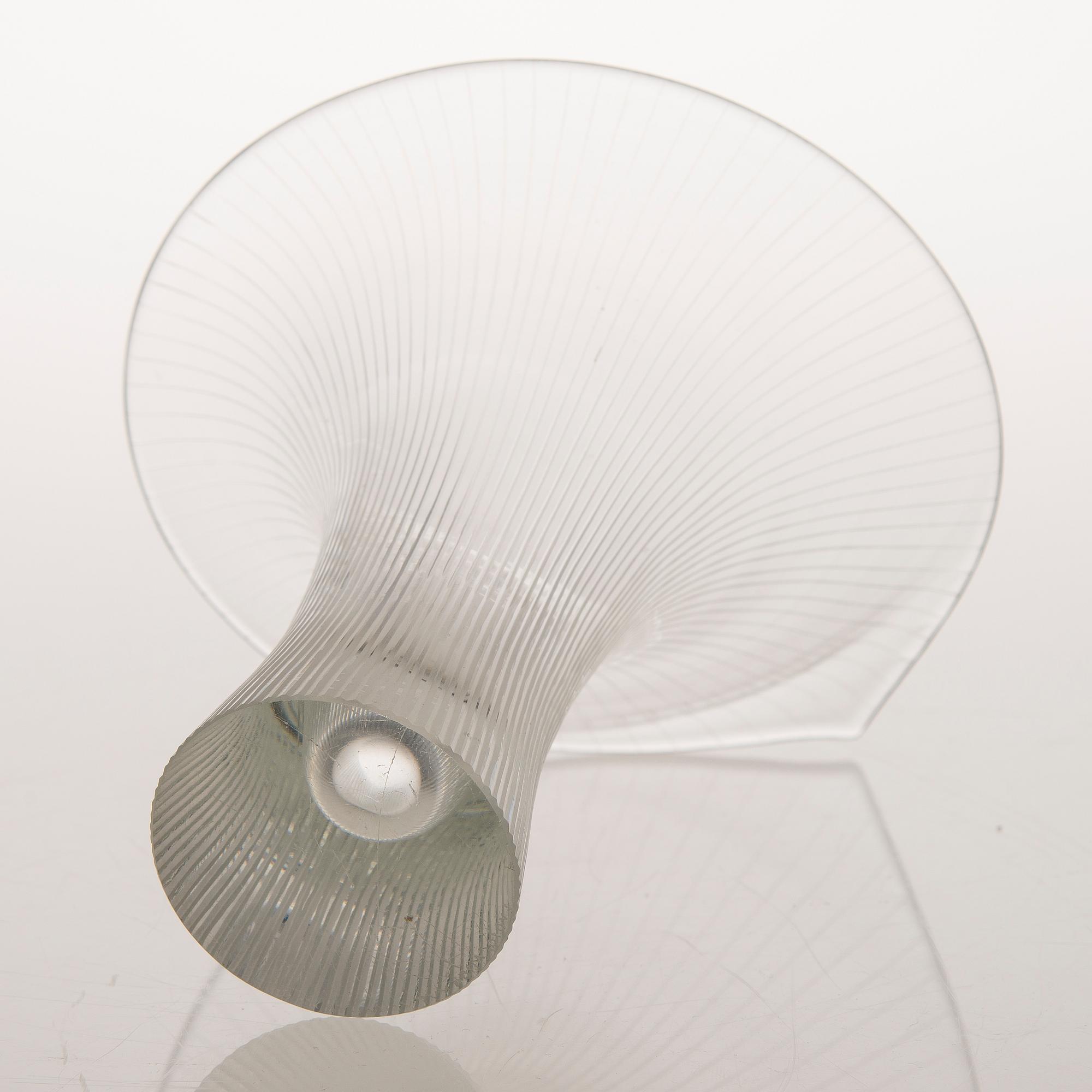 Tapio Wirkkala, A KANTARELLI GLASS VASE, signed Tapio Wirkkala Iittala -54.