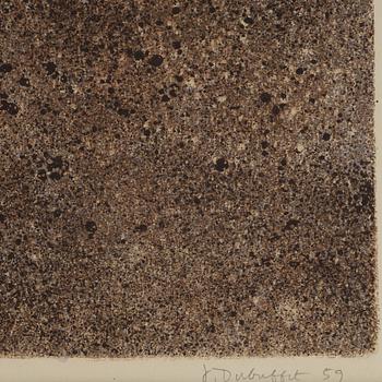 JEAN DUBUFFET, lithograph in color, signed, éprevue d' artiste, dated -59.