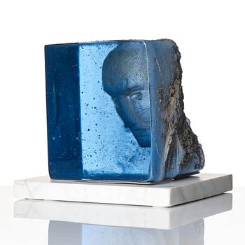 Bertil Vallien, skulptur, "Inside", Kosta Boda, unik.