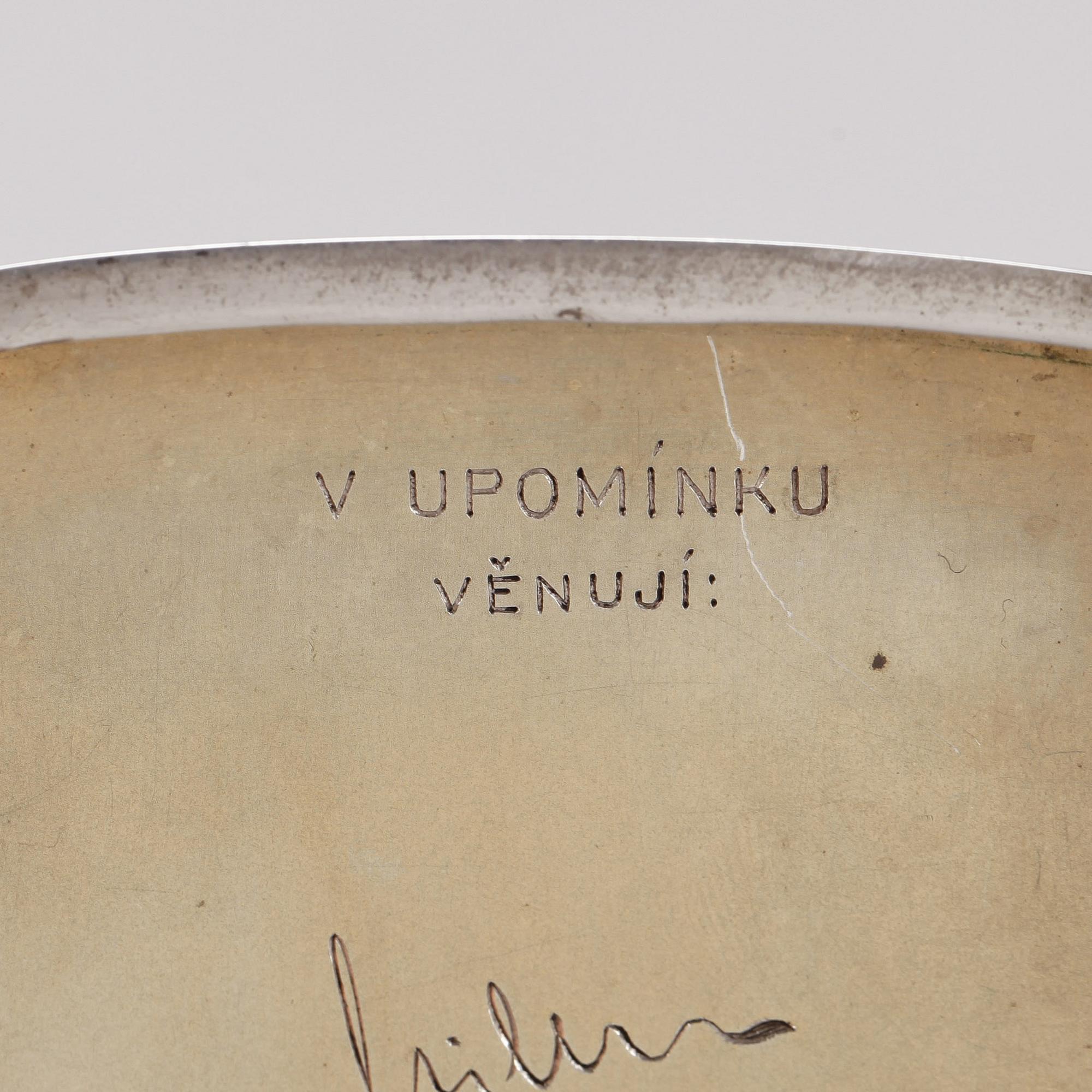 CIGARETTETUI, silver 935 samt emalj, bär datering Vrsovice (Tjeckien), 1916.
