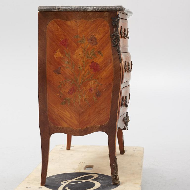 A Louis XV-style marquetry commode, first part of the 20th century.