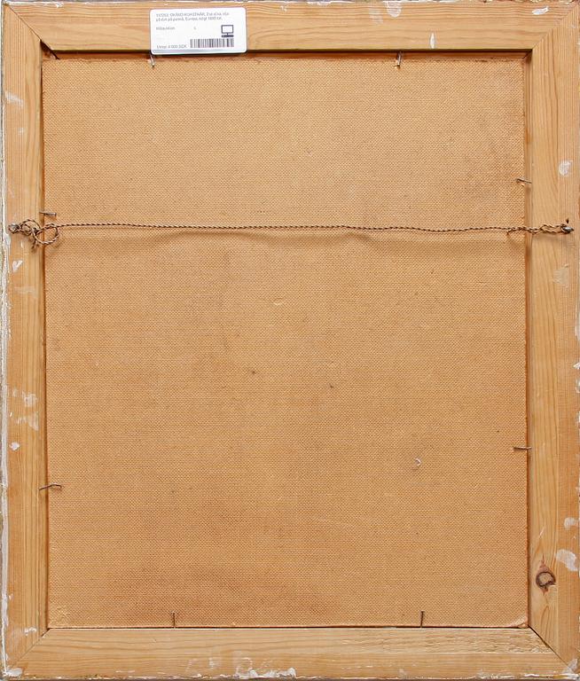 OKÄND KONSTNÄR, 2 st olika, olja på duk på pannå, osign, Europa, tidigt 1800-tal.