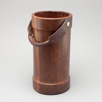 A leather umbrella stand, second half of the 20th century.