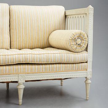 Bankettsoffa, av Johan Lindgren (mästare i Stockholm 1770-1800), Gustaviansk.
