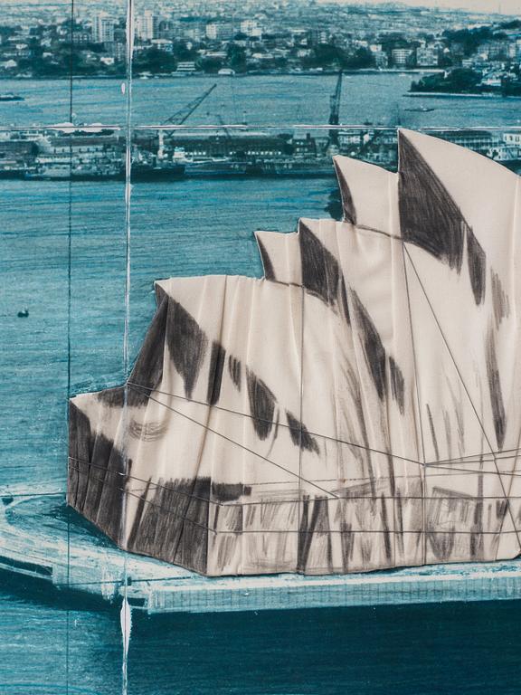 Christo & Jeanne-Claude, "Wrapped Opera House (Project for the Opera House in Sydney, Bennelong, Australia).