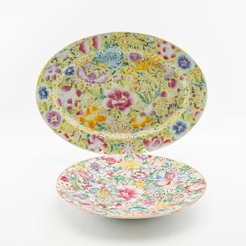 Plate and dish China around 1900 porcelain.