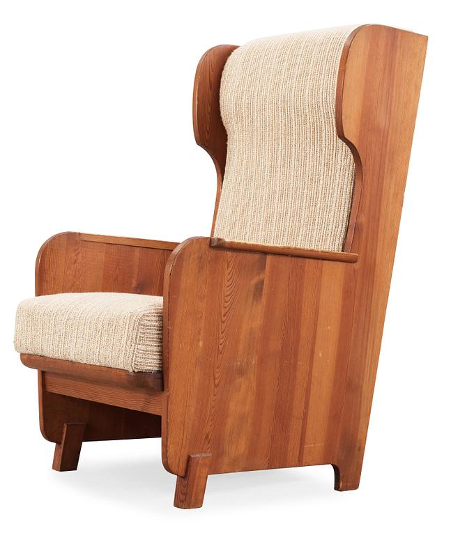 An Axel Einar Hjorth stained pine armchair, 'Lovö', Nordiska Kompaniet.