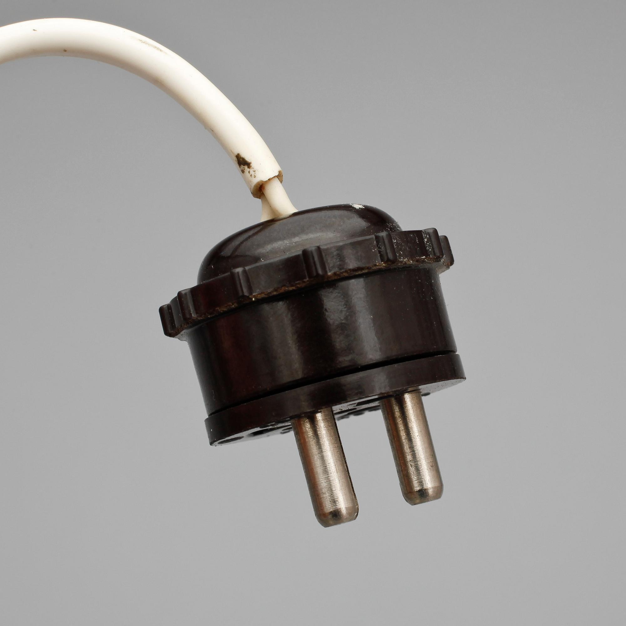 TAKLAMPA, möjl Luxus, 1950/1960-tal. H 45, diam ca 20.