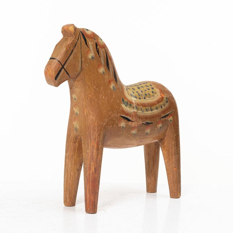 Dala horse, folk art, attributed to Erik Svensk, Bergkarlås, circa 1910-15.