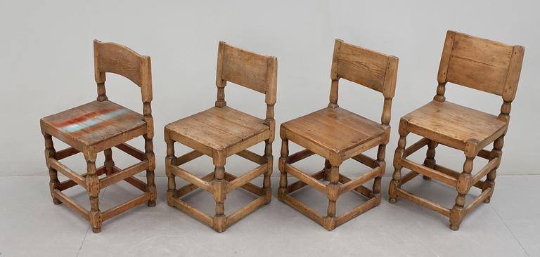 STOLAR, 4st, barock, 1700-tal.