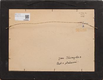 JAN SKOCZYLAS, glasmålning, a tergo signerad.