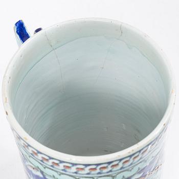 Stop, glaserat lergods, troligen Europa efter Iznik-förlaga, 1800-tal.