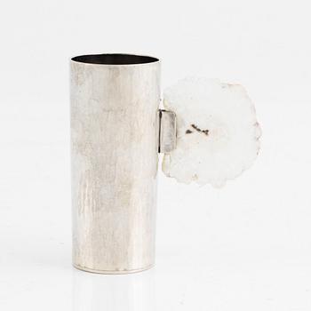 Cecilia Johansson, a silver and agate beaker, Guld & Silversmederna Cecilia-Ki, Gothenburg 1979.