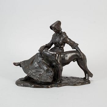 FRIED CORNIK, sculpture, bronze, signed and dated 1917.