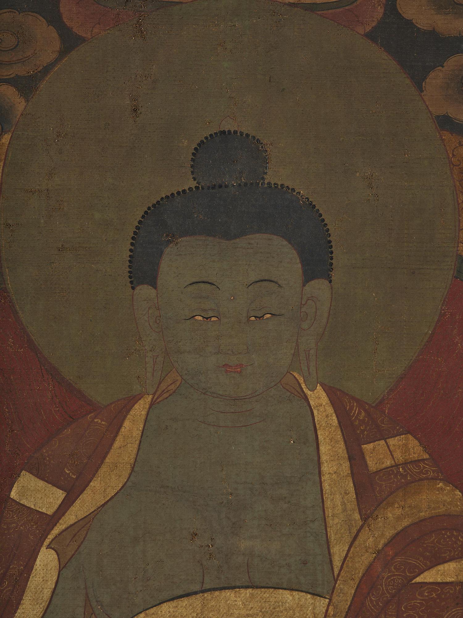 Thangka, Medicin Buddha, Tibet, sent 1900-tal.