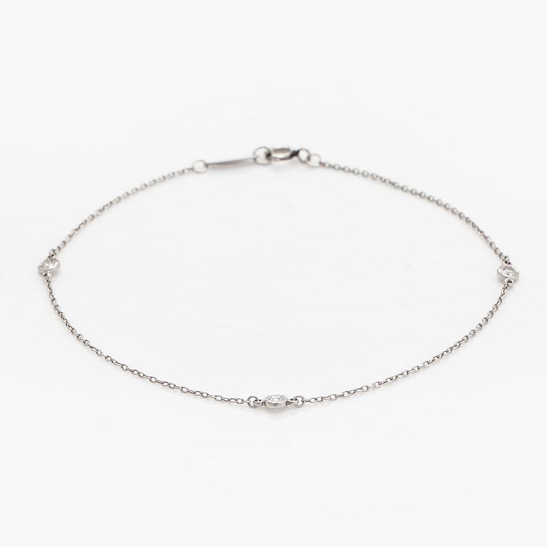 Tiffany & Co, Elsa Peretti, a platinum "Diamonds by the Yard" bracelet with brilliant-cut diamonds.