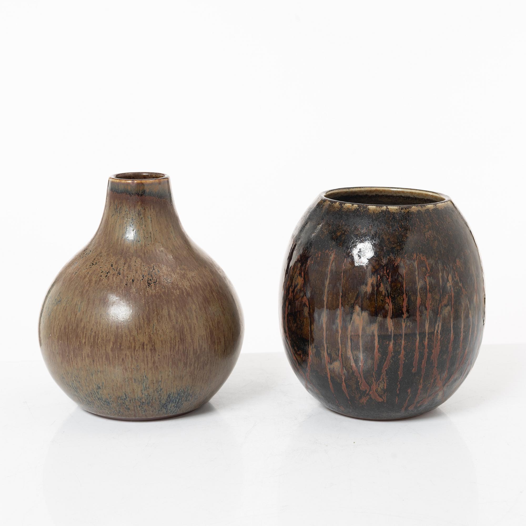 Carl-Harry Stålhane, two vases, Rörstrand.