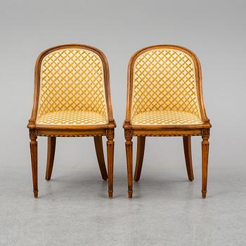 A pair of Louis XVI-style chairs, first half of the 20th century.