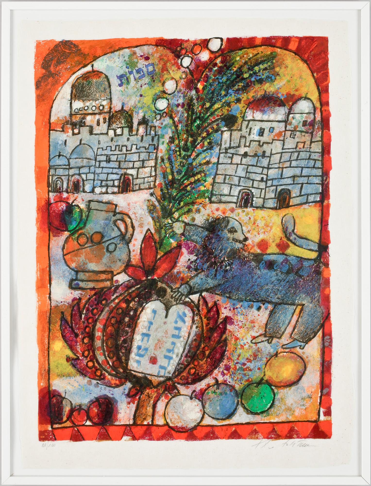 THEO TOBIASSE, färglitografi. Sign och numr 89/160.