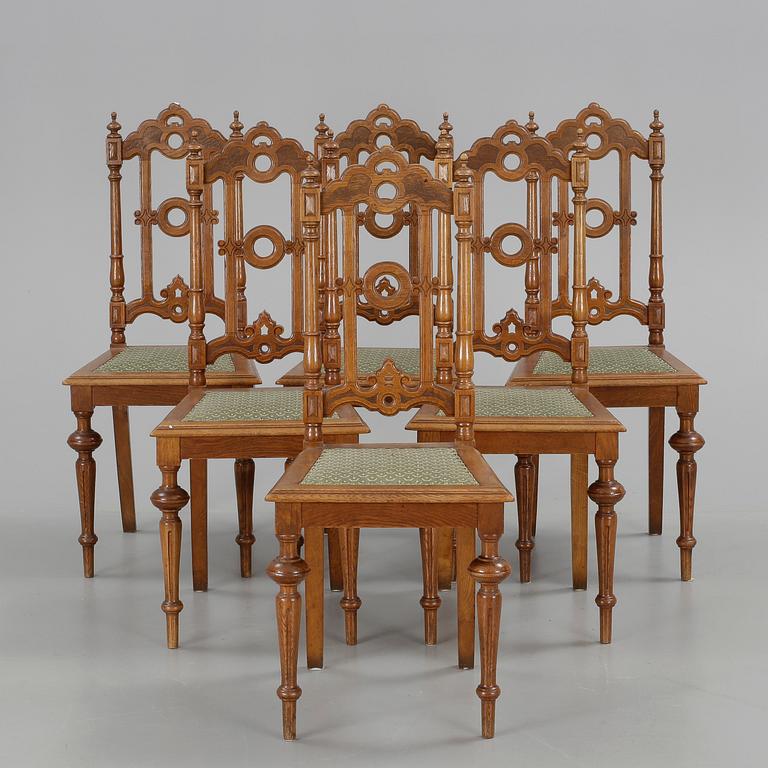 MATSALSMÖBEL, 7 delar, nyrenässans, 1800-talets slut.