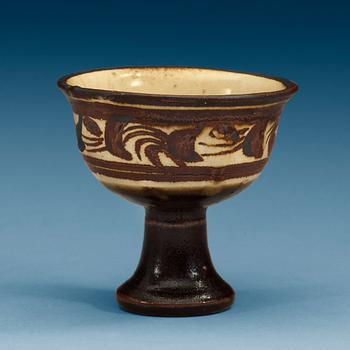 1453. A cizhou stem cup, Yuan dynasty (1271-1368).