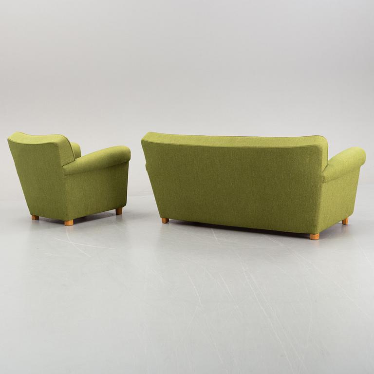 Soffa och Fåtölj, Dux, Från Ferdinand Lundquist, Göteborg, 1950-tal.