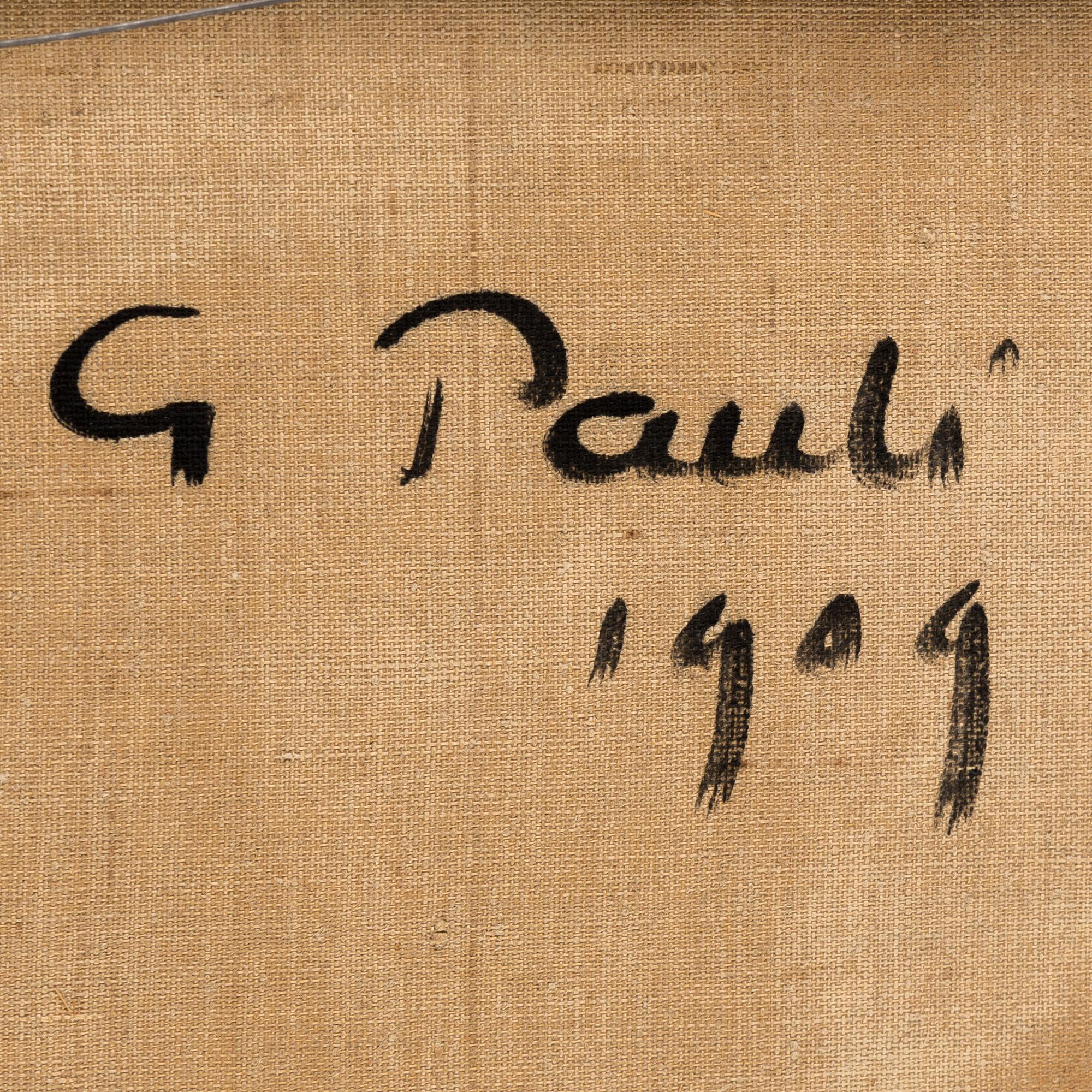 GEORG PAULI, oil on canvas, signed nad dated 1909 verso.