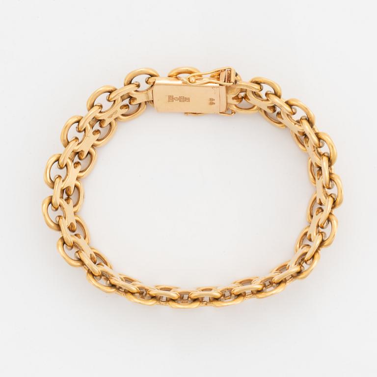 18K gold bracelet, Bröderna Hedens Guldateljé, Stockholm, 1960.