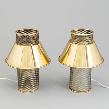 HANS-AGNE JAKOBSSON, bordslampor, ett par, troligen 1960 / 70-tal.