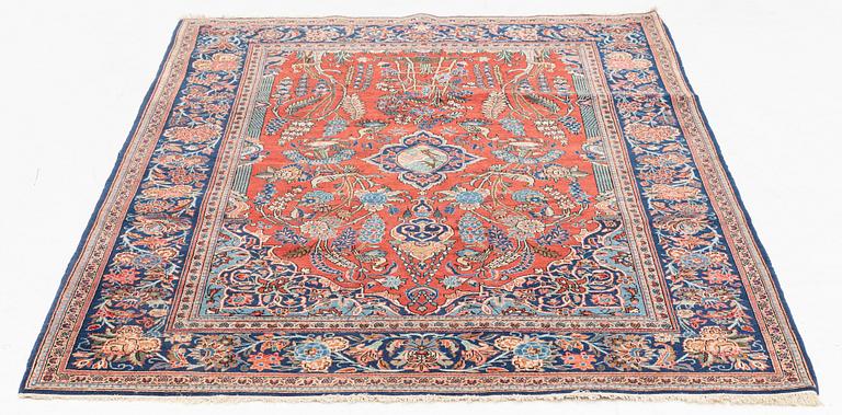 A semi-antique Kashan rug, approximately 200 x 134 cm.