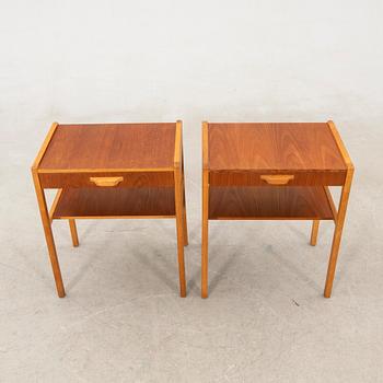 Bedside tables, a pair from the 1960s.