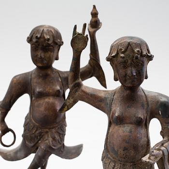 Two bronze sculptures, early 20th century.